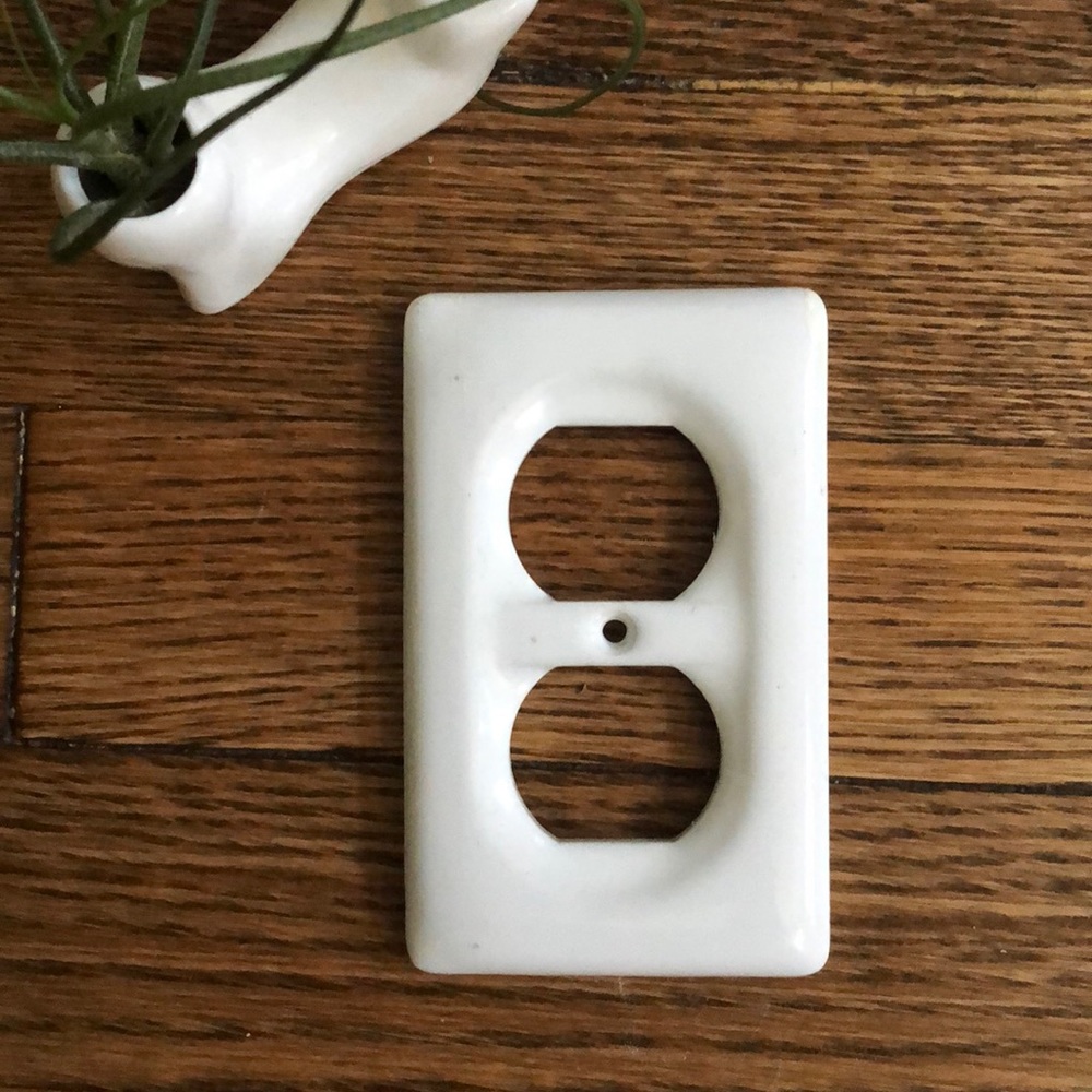 White porcelain socket covers